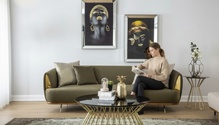 Luxus Sofa 3-Sitzer Stoff Wohnzimmer Modernes Design Sofas Polster Couchen