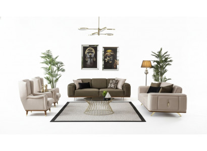 Sofagarnitur Couch Sofa Set 4tlg. Garnitur Sofas Couchen Möbel Einrichtung
