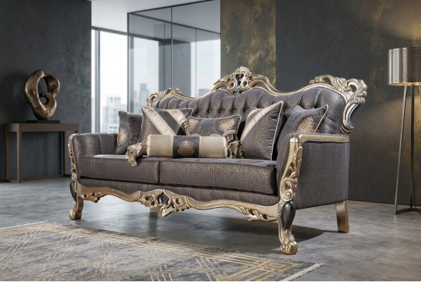 Luxus Sofa 3-Sitzer Stof Wohnzimmer Klassisch Design Sofas Polster Couchen Neu