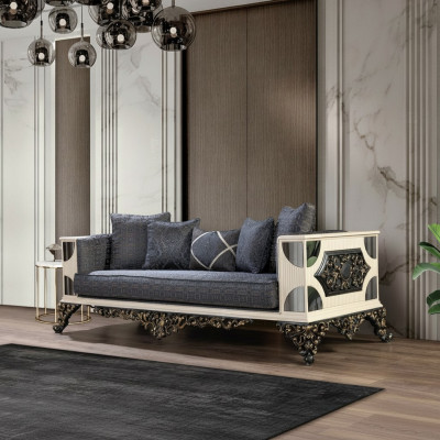Luxus Sofa 3-Sitzer Stof Wohnzimmer Klassisch Design Sofas Polster Couchen Neu