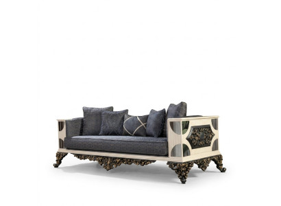 Luxus Sofa 3-Sitzer Stof Wohnzimmer Klassisch Design Sofas Polster Couchen Neu