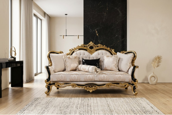 Chesterfield 3 Sitzer Designer Sofa Luxus Polster Sofas Couchen Stoff Textil Neu