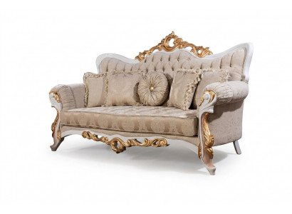  Sofa 3 Sitzer Stoff Dreisitzer Sofas Luxus Wohnzimmer Barock Stil Couch Barock