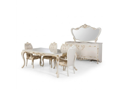 Esszimmer Set Tisch + 4 Stühle Esszimmerstuhl Sets Tische Gruppe Garnitur 5 tlg.