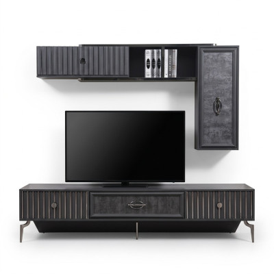 Luxus WohnWand Wohnzimmer Sideboard RTV Regal Wände Schrank