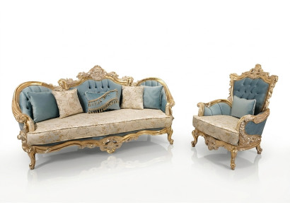 Wohnzimmer Sofagarnitur Klassische Sofa Couch Möbel einrichtung 3+1 Sitzer