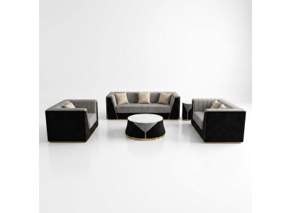Medusa Sofagarnitur Möbel Couch Set 4tlg. Komplette Garnitur Couchtisch