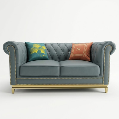 Chesterfield Zweisitzer Couch Design Möbel Einrichtung Klassische Sofas