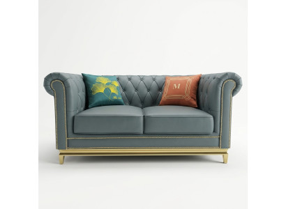 Chesterfield Zweisitzer Couch Design Möbel Einrichtung Klassische Sofas