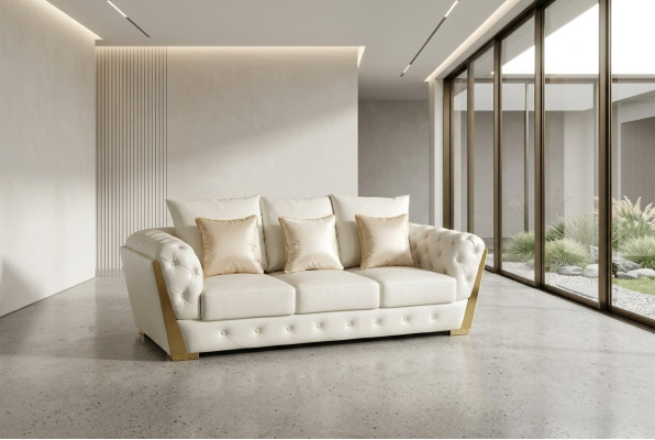 Dreisitzer Couch Möbel Einrichtung Chesterfield Medusa Luxus Einrichtung