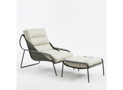 Relax Liege Sessel Möbel 2tlg. Einrichtung Set Fußhocker Stuhl Lehn