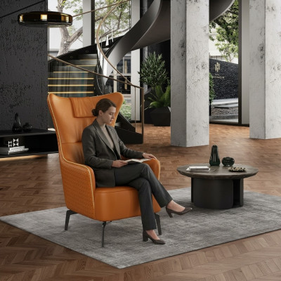Ohrensessel Sessel Einsitzer Stuhl Hotel Relax Möbel Kanzlei Empfang