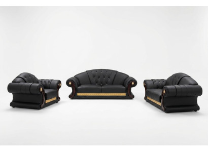 Chesterfield Sofa Couch Set 3+2+1 Leder Couchen Polster Möbel Klassisch