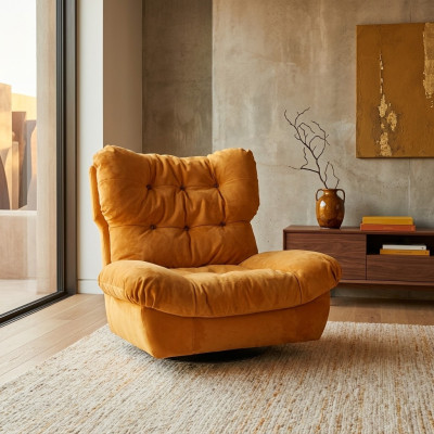 Fernsehsessel Drehbarer Sessel Einsitzer Relax Couch Möbel Textil Stoff