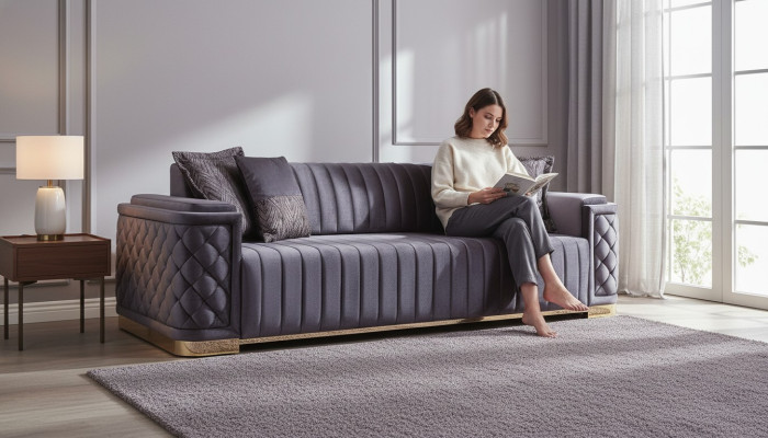 Luxus Couch xxl Sofa big Couchen 246cm Samt Design Möbel Sofas Stoff