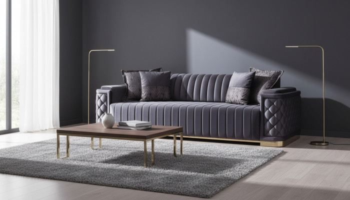 Luxus Couch xxl Sofa big Couchen 246cm Samt Design Möbel Sofas Stoff