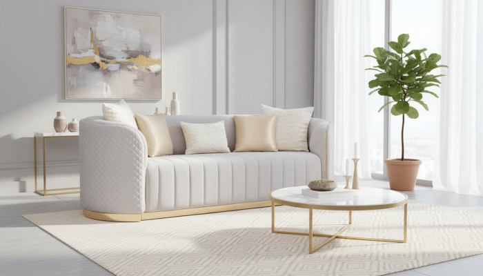 Ovale Couch Zweisitzer Couchen Möbel Sofa Einrichtung Wohnzimmer Sofas