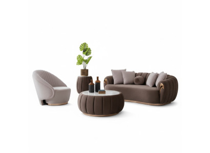 Runder Couchtisch Polster Tisch mit runden Tischplatte Couchtische Tische Möbel