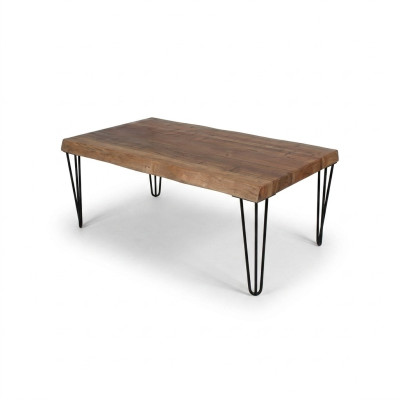 Wooden Couchtisch auf schwarzen Originalbeinen für Ihr Wohnzimmer Original