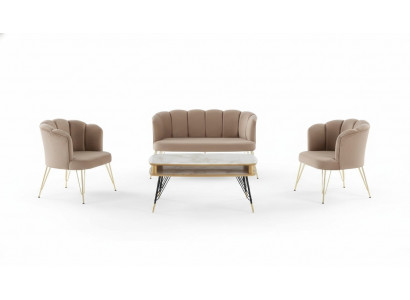 Sofagarnitur Couch Sofa Polster Möbel Couchen 3tlg. Set Garnitur Komplett