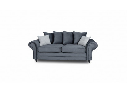 Dreisitzer Couch Polster Möbel Samt Couch Stoff Sofa 218cm Couchen