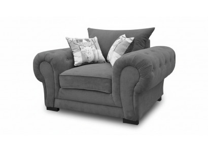Stil Modernes Design Farbe Grau Wohnzimmer 1 Sitz Sessel Stoff Polyester Neu