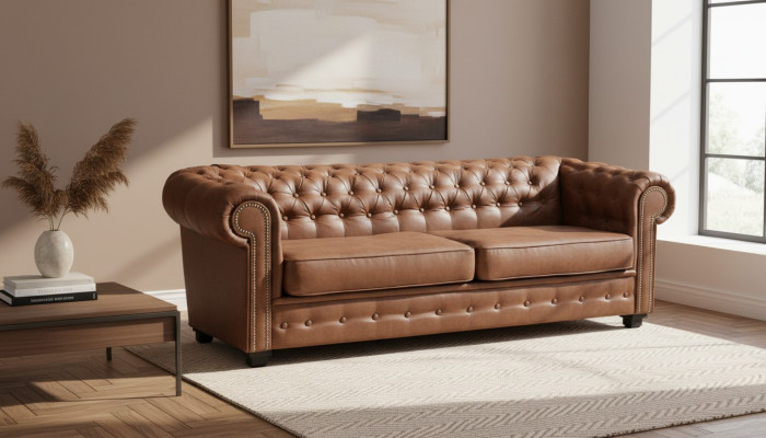 Chesterfield Sofa Stoff  Design Sofas Bettfunktion Wohnzimmer Couch