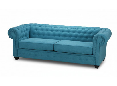 Dreisitzer Couch Textil Turkis Sofa Polster Möbel Einrichtung Sofas Couchen