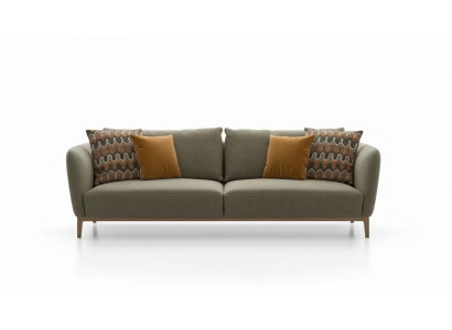 Olivengrüner Dreisitzer Moderne Wohnzimmercouch Sitzmöbel Couch Sofa