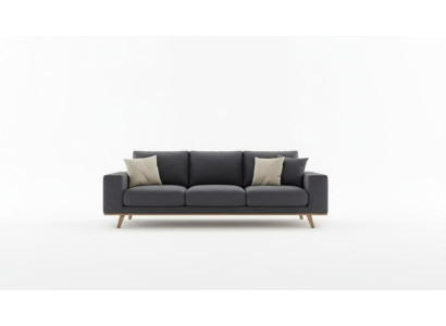 Graues Wohnzimmersofa Luxus Dreisitzer Polstercouch Moderne Möbel Stil
