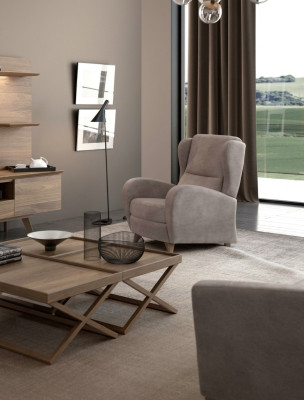 Luxus Relaxsessel Lesesessel Modernes Design Einsitzer Taupe Modern