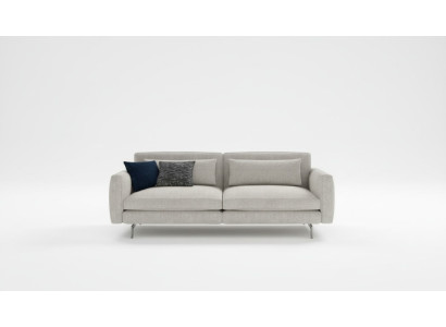 Dreisitzer Couch Moderne Wohnzimmermöbel Textil Sofas Grau Modern Stil