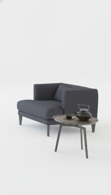 Grauer Einsitzer Luxus Designer Sessel Ruhesessel Ohrensessel Modern