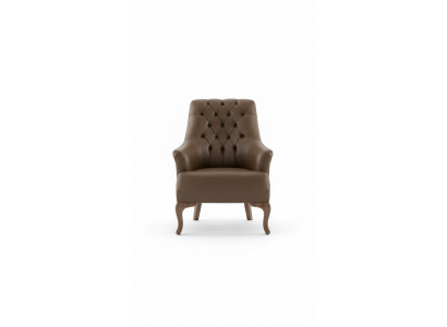 Brauner Chesterfield Einsitzer Wohnzimmermöbel Moderner Luxus Sessel