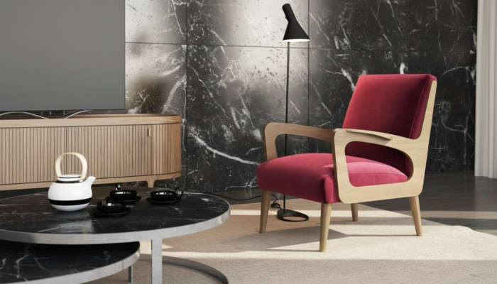 Wohnzimmersessel Luxus Einsitzer Cocktailsessel Lesesessel Stoff