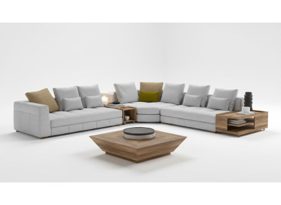Weiße Ecksofagarnitur Textilsofas Luxus Couchen L-Form Garnitur Neu
