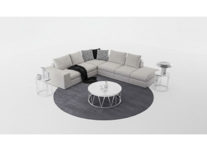 Weißes Ecksofa Polster Eckgarnitur Luxus L-Form Sofas Modern Design