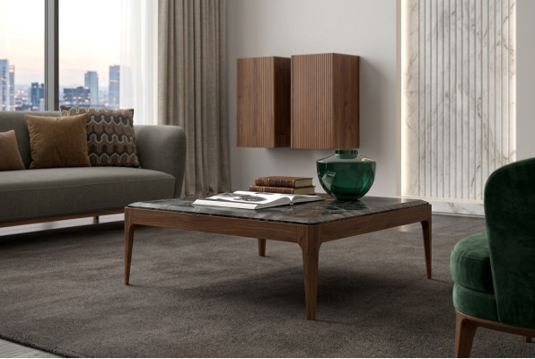 Loungetisch Toros Schwarzer Marmor Couchtisch Kaffeetischen Moderner Stil