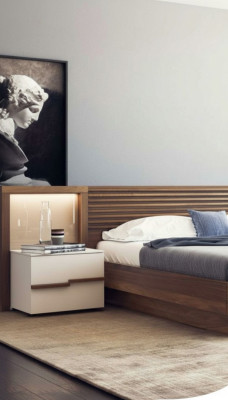 Walnuss Natur Nachttisch Schlafzimmer Beistelltische Luxus