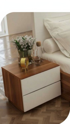 Brauner Schlafzimmer Nachttisch Moderne Echtholz Schlafzimmermöbel Neu