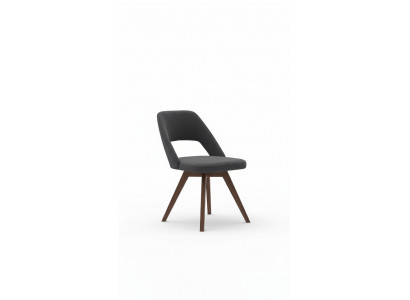 Grauer Luxus Esszimmerstuhl Moderner Einsitzer Stil Designer Holzmöbel