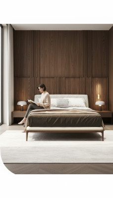 Weißes Bett Luxus Betgestell Moderne Schlafzimmermöbel Holzgestell