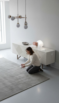 Moderne Graue Kommode Luxus Anrichte Unterschrank mit Stauraum Stil
