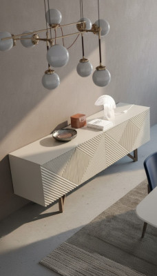 Moderne Graue Kommode Luxus Anrichte Unterschrank mit Stauraum Stil