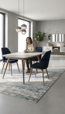Blauer Esszimmerstuhl Luxus Moderne Küchenmöbel Designer Holzmöbel