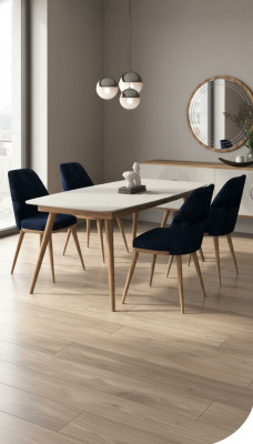 Blauer Esszimmerstuhl Luxus Moderne Küchenmöbel Designer Holzmöbel