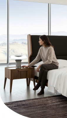 Schlafzimmer-Nachttisch mit Stauraum im modernen Stil Holzmöbel Luxus