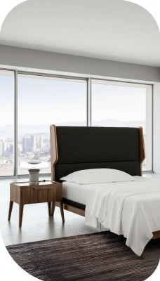 Schlafzimmer-Nachttisch mit Stauraum im modernen Stil Holzmöbel Luxus