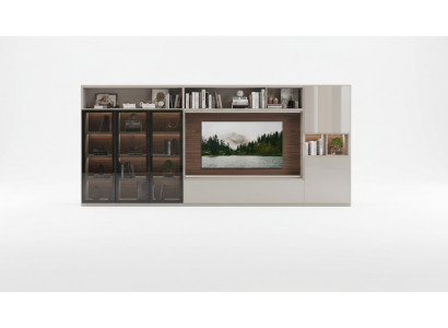 Wohnwand Moderne weiße Wohnzimmermöbel Luxuriöse Holzmöbel Einrichtung