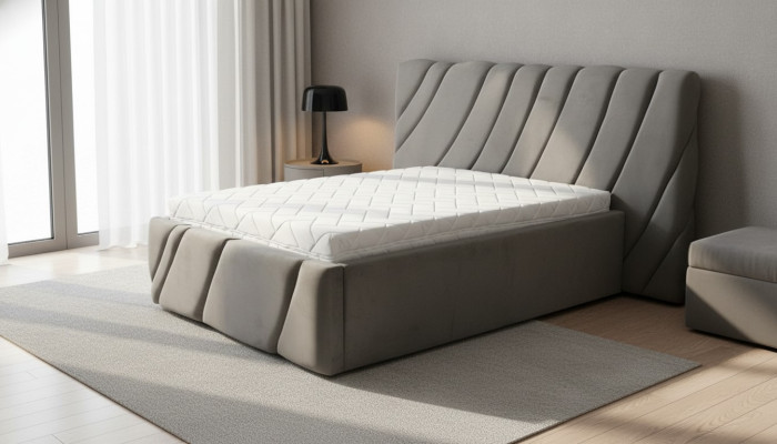 Graues Bett Samt Betten Doppelbett 140x200 Design Betten Hotel Einrichtung